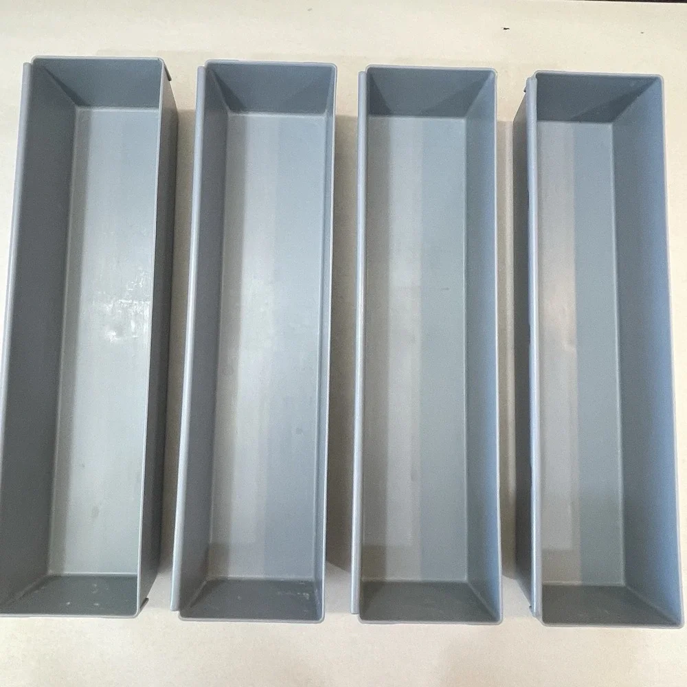 Vintage Rubbermaid Blue Interlocking Drawer Organizer Bins Set Of 4 Utility Shop